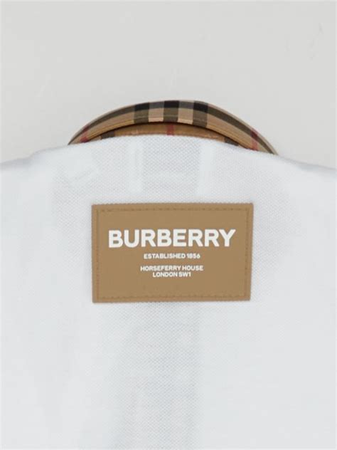 etichetta polo burberry london|Polo in cotone con etichetta Check (Bianco) .